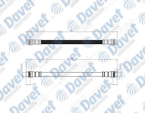SVAC 600259 Arka Fren Hortumu Megane I 96-02 - Arka Uzun Clio I 90-98 -Arka Scenic I 99-03  ####